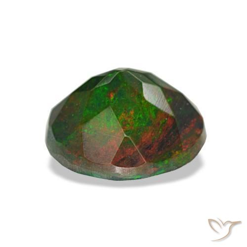 Black Opal Gemstone in 8.5 mm (calibrated) Size for Sale, Black Opal Stone in Multicolor Color