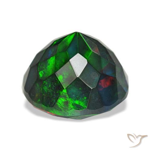 Black Opal Gemstone in 12 mm (calibrated) Size for Sale, Black Opal Stone in Multicolor Color