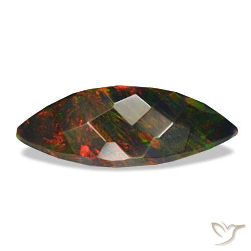 Black Opal Gemstone in 18.5 x 8.3 mm Size for Sale, Black Opal Stone in Multicolor Color