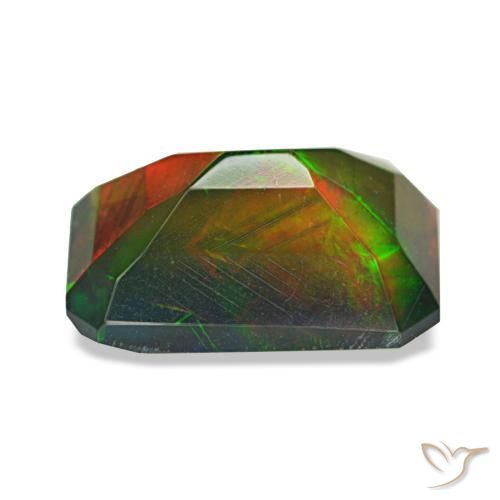 Black Opal Gemstone in 10.7 x 6.9 mm Size for Sale, Black Opal Stone in Multicolor Color