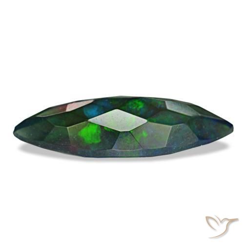 Black Opal Gemstone in 18.6 x 6.6 mm Size for Sale, Black Opal Stone in Multicolor Color