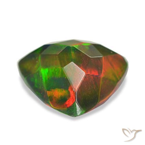 Black Opal Gemstone in 9.8 x 8.4 mm Size for Sale, Black Opal Stone in Multicolor Color