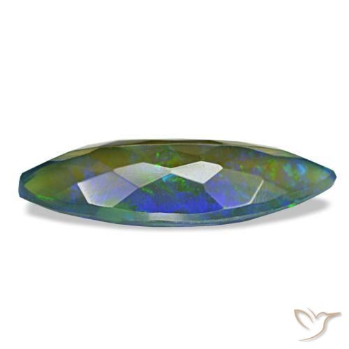 Black Opal Gemstone in 19.9 x 7.8 mm Size for Sale, Black Opal Stone in Multicolor Color