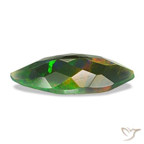 Black Opal Gemstone in 15.1 x 7.1 mm Size for Sale, Black Opal Stone in Multicolor Color