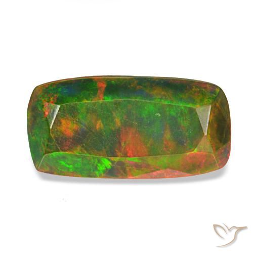 1.62ct Multicolor Black Opal, Cushion, Opaque