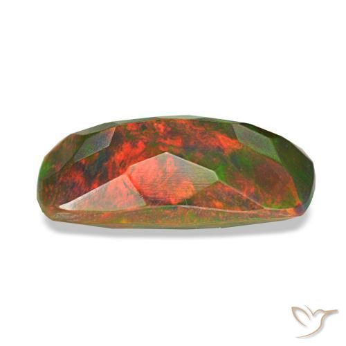 Black Opal Gemstone in 11.8 x 6 mm Size for Sale, Black Opal Stone in Multicolor Color