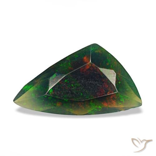 1.16 ct Multicolor Black Opal Gemstone, Black Opal Gem in Fancy Cut Shape for Sale.