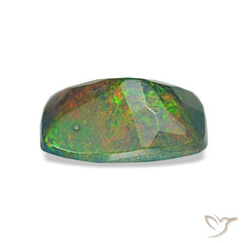 Black Opal Gemstone in 8.6 x 5.7 mm Size for Sale, Black Opal Stone in Multicolor Color