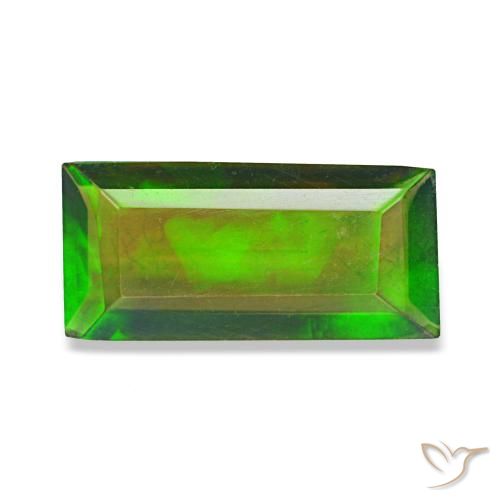 1.33 ct Multicolor Black Opal Gemstone, Black Opal Gem in Baguette Facet Shape for Sale.