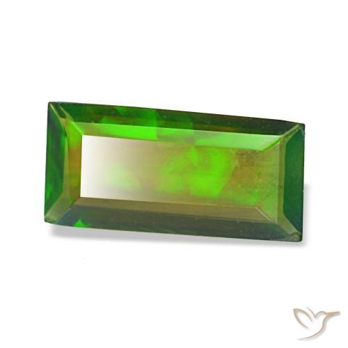 1.33 ct Multicolor Black Opal Stone, Natural Black Opal in Baguette Facet Shape for Sale
