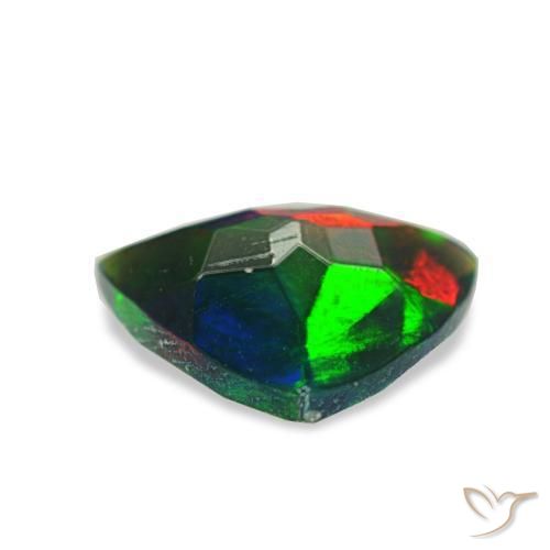 Black Opal Gemstone in 7 x 7 mm (calibrated) Size for Sale, Black Opal Stone in Multicolor Color