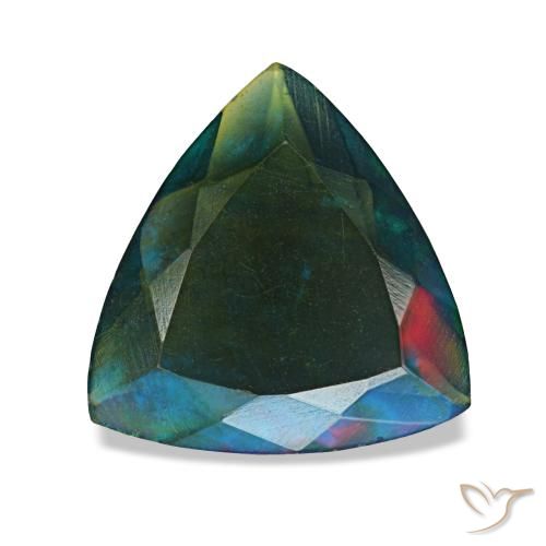 1.56ct Multicolor Black Opal, Trillion, Translucent