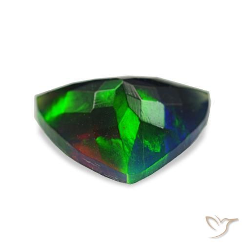Black Opal Gemstone in 10.7 x 10 mm Size for Sale, Black Opal Stone in Multicolor Color