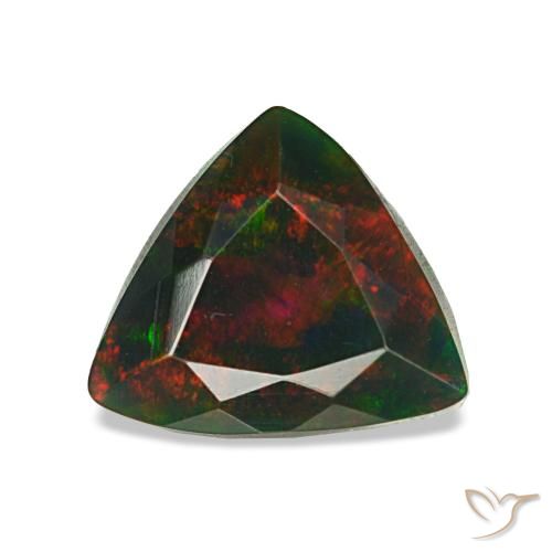1.25ct Multicolor Black Opal, Trillion, Opaque