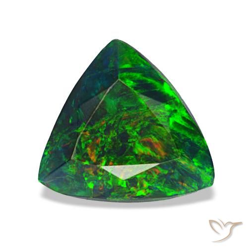 1.20ct Multicolor Black Opal, Trillion, Opaque