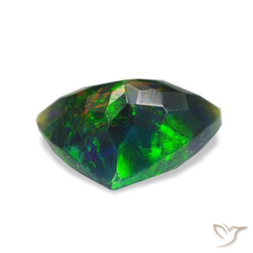 Black Opal Gemstone in 9.2 x 8.6 mm Size for Sale, Black Opal Stone in Multicolor Color