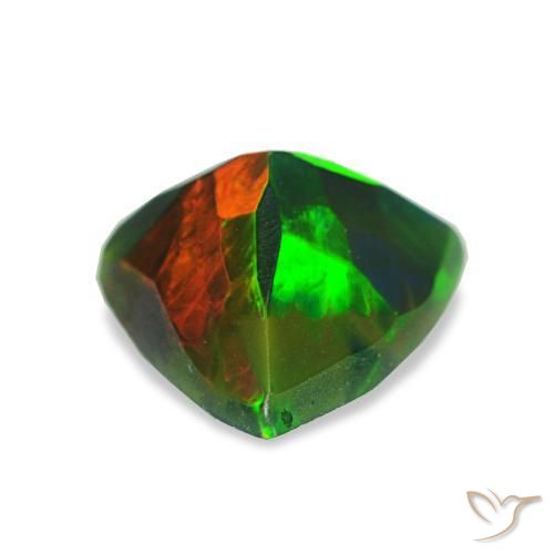 Black Opal Gemstone in 7.8 x 7.3 mm Size for Sale, Black Opal Stone in Multicolor Color