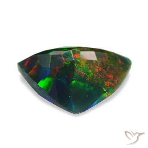 Black Opal Gemstone in 10.5 x 10.2 mm Size for Sale, Black Opal Stone in Multicolor Color