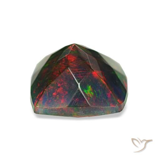 Black Opal Gemstone in 8 x 8 mm (calibrated) Size for Sale, Black Opal Stone in Multicolor Color