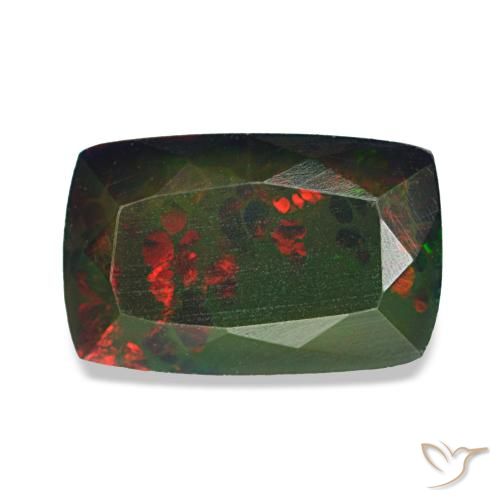 1.72ct Multicolor Black Opal, Cushion, Opaque