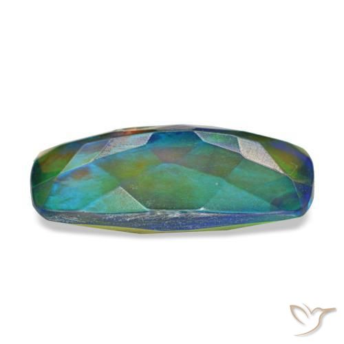 Black Opal Gemstone in 11.3 x 6.2 mm Size for Sale, Black Opal Stone in Multicolor Color