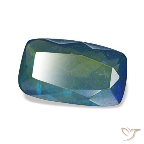 1.29 ct Multicolor Black Opal Stone, Natural Black Opal in Cushion-Cut Shape for Sale