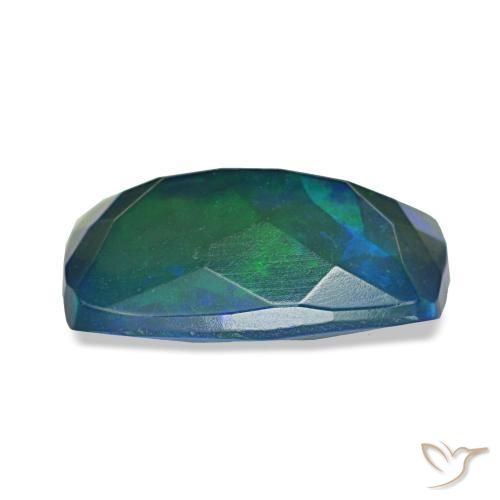 Black Opal Gemstone in 10.4 x 6.1 mm Size for Sale, Black Opal Stone in Multicolor Blue Green Color