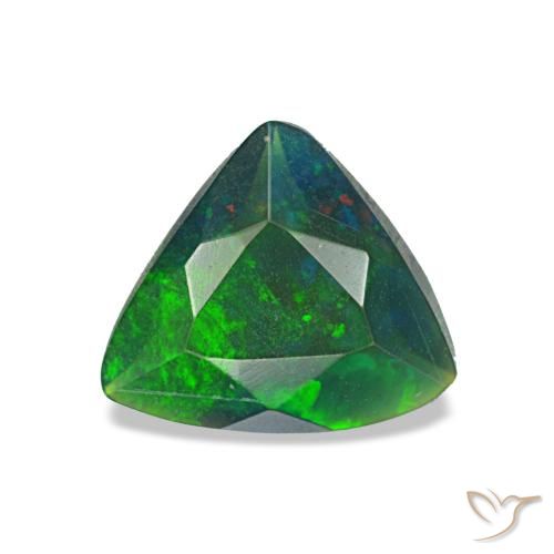 0.57ct Multicolor Black Opal, Trillion, Translucent
