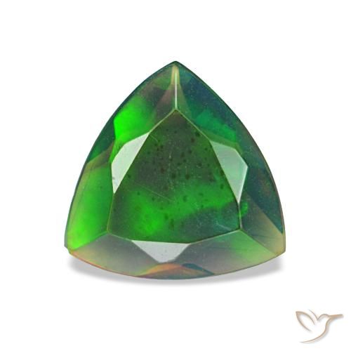 0.77ct Multicolor Black Opal, Trillion, Translucent