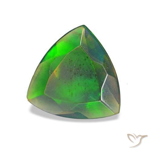 0.77 ct Multicolor Black Opal Stone, Natural Black Opal in Trillion Facet Shape for Sale