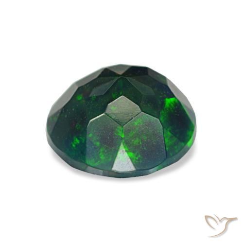 Black Opal Gemstone in 8 mm (calibrated) Size for Sale, Black Opal Stone in Multicolor Color
