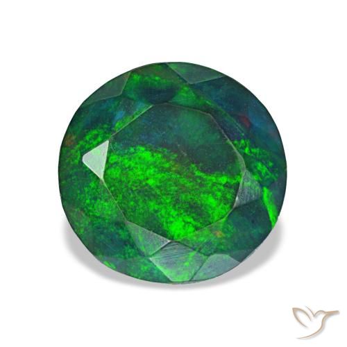 1.86ct Multicolor Black Opal, Round, Opaque