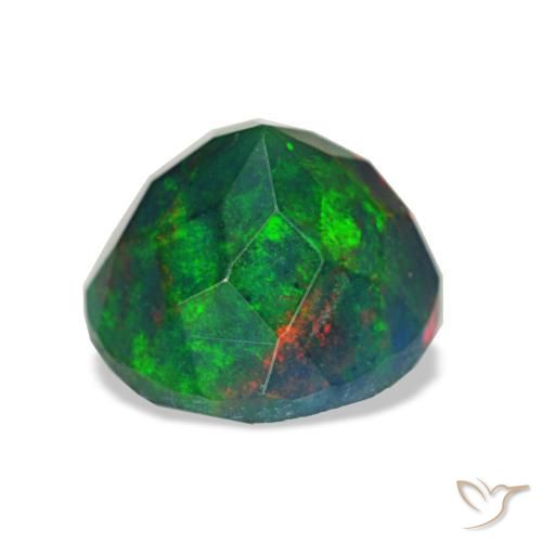 Black Opal Gemstone in 8.5 mm (calibrated) Size for Sale, Black Opal Stone in Multicolor Color