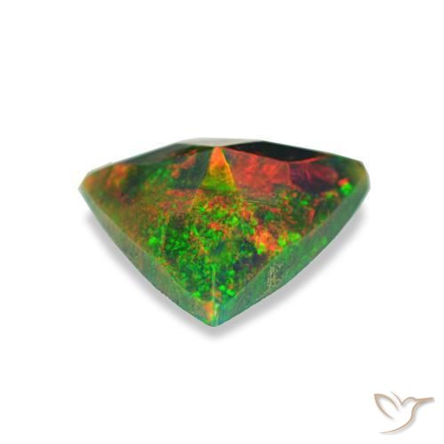 Black Opal Gemstone in 7.8 x 7 mm Size for Sale, Black Opal Stone in Multicolor Color