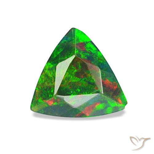 0.59ct Multicolor Black Opal, Trillion, Opaque