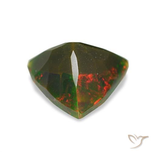 Black Opal Gemstone in 9.5 x 8.8 mm Size for Sale, Black Opal Stone in Multicolor Color
