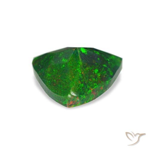 Black Opal Gemstone in 7 x 7 mm (calibrated) Size for Sale, Black Opal Stone in Multicolor Color