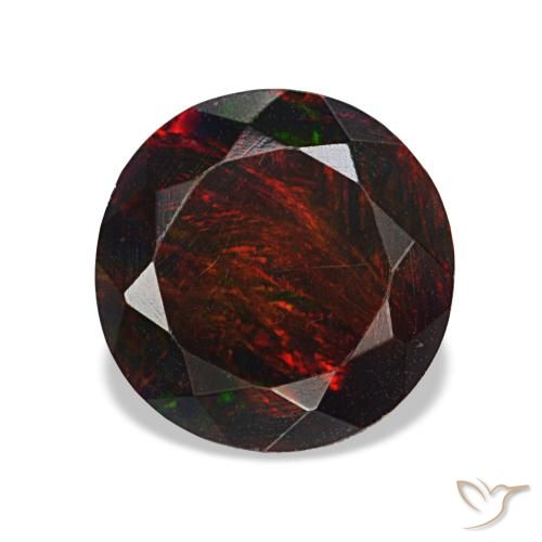1.62ct Multicolor Black Opal, Round, Opaque