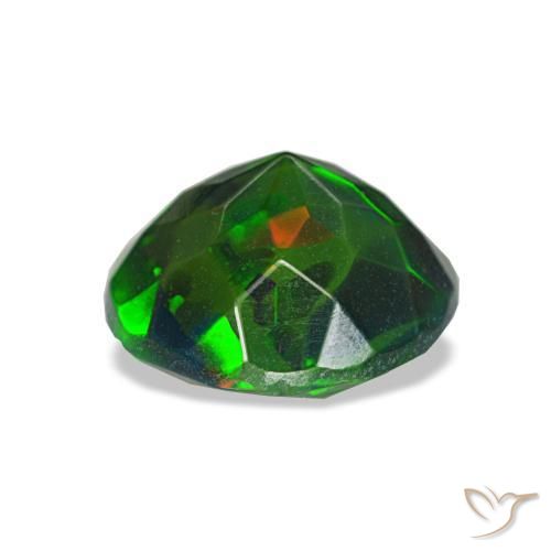 Black Opal Gemstone in 8 mm (calibrated) Size for Sale, Black Opal Stone in Multicolor Color
