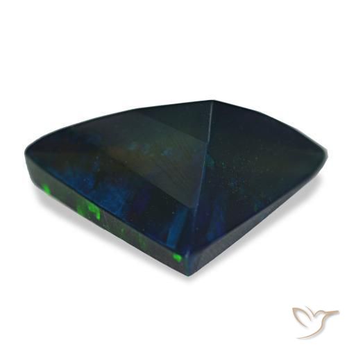 Black Opal Gemstone in 14 x 14 mm (calibrated) Size for Sale, Black Opal Stone in Multicolor Color