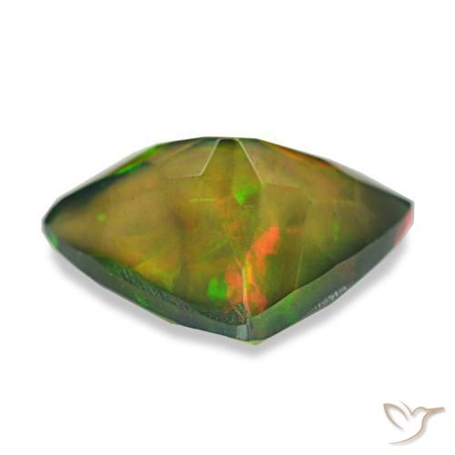 Black Opal Gemstone in 12.9 x 10.1 mm Size for Sale, Black Opal Stone in Multicolor Color