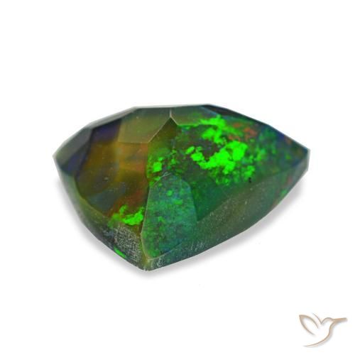 Black Opal Gemstone in 9.6 x 8.5 mm Size for Sale, Black Opal Stone in Multicolor Color