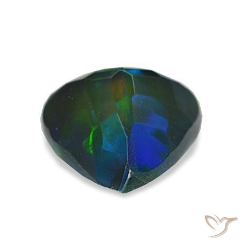 Black Opal Gemstone in 9.4 x 9 mm Size for Sale, Black Opal Stone in Multicolor Color