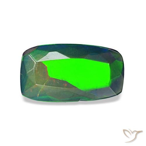 0.93ct Multicolor Black Opal, Cushion, Translucent