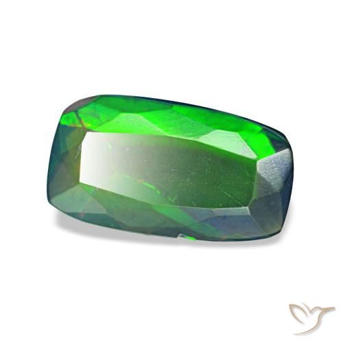 0.93 ct Multicolor Black Opal Stone, Natural Black Opal in Cushion-Cut Shape for Sale