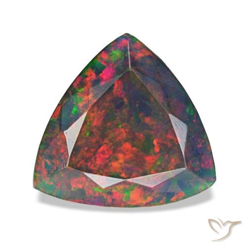 2.72ct Multicolor Black Opal, Trillion, Opaque