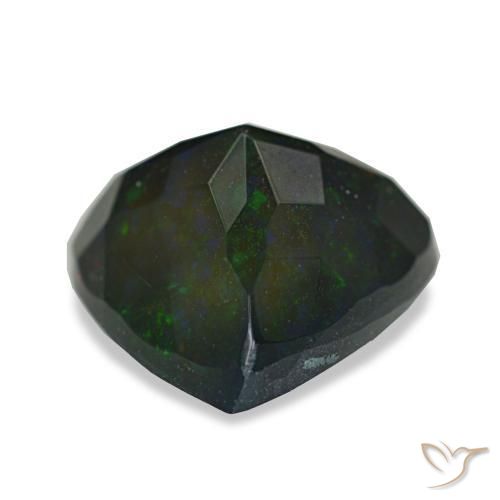 Black Opal Gemstone in 11.2 x 10.2 mm Size for Sale, Black Opal Stone in Multicolor Color