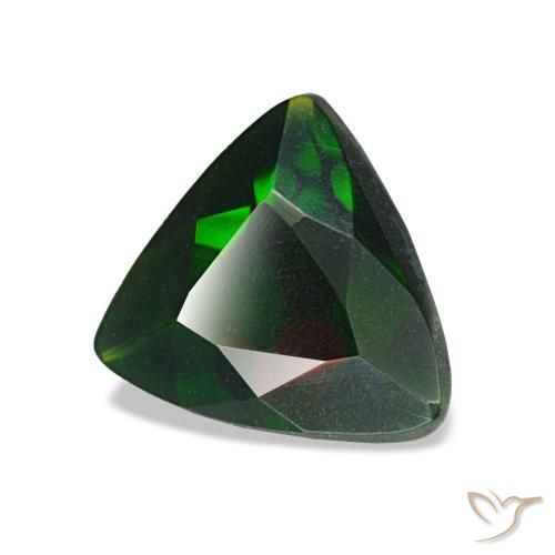 1.06 ct Multicolor Black Opal Stone, Natural Black Opal in Trillion Facet Shape for Sale