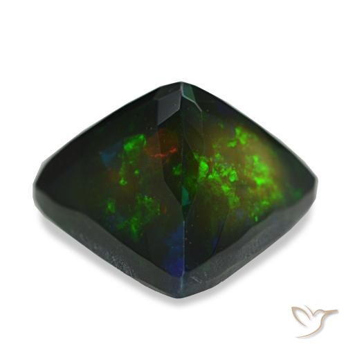 Black Opal Gemstone in 14.1 x 12.9 mm Size for Sale, Black Opal Stone in Multicolor Color