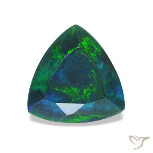 0.68ct Multicolor Black Opal, Trillion, Opaque